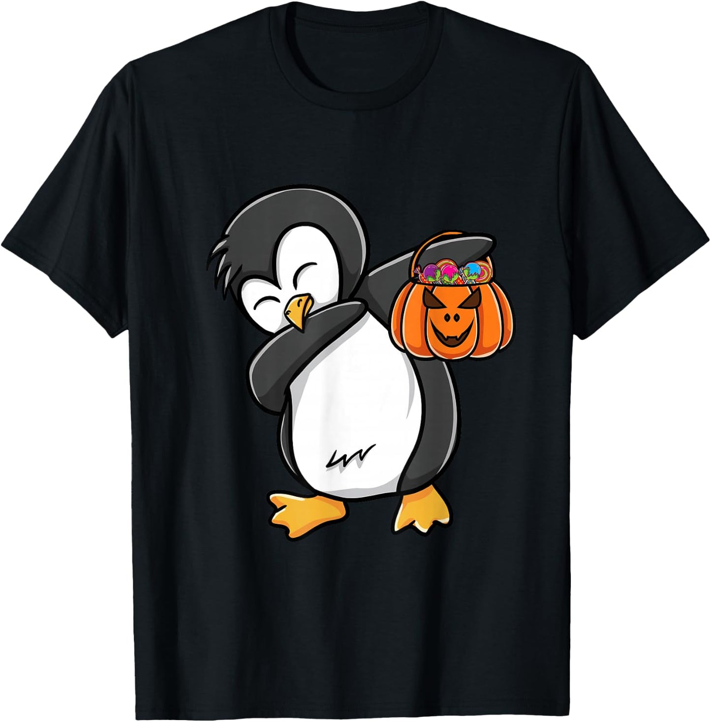 Dabbing Penguin Halloween T-Shirt - T-Shirt | Black