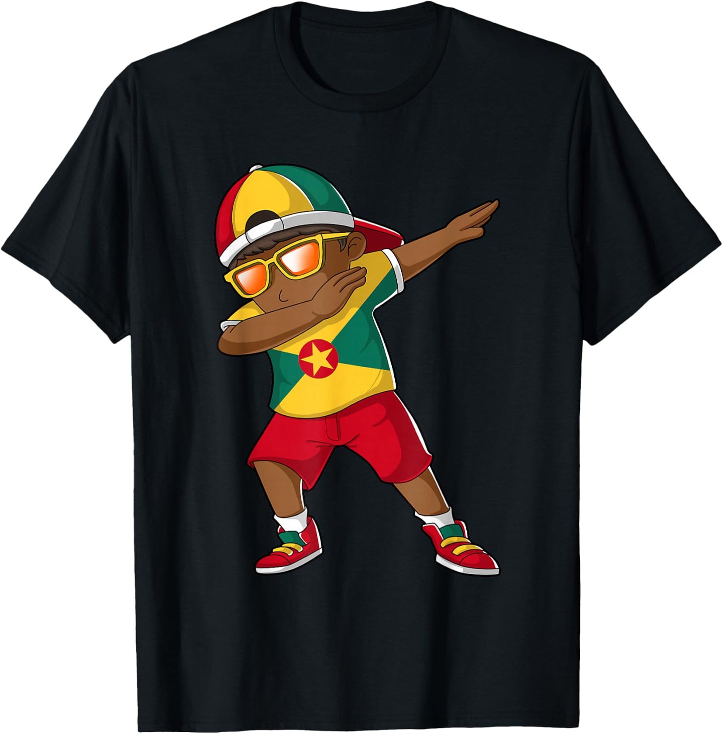 Grenadian Boy Grenada Kid Patriotism Roots Heritage T-Shirt - T-Shirt | Black