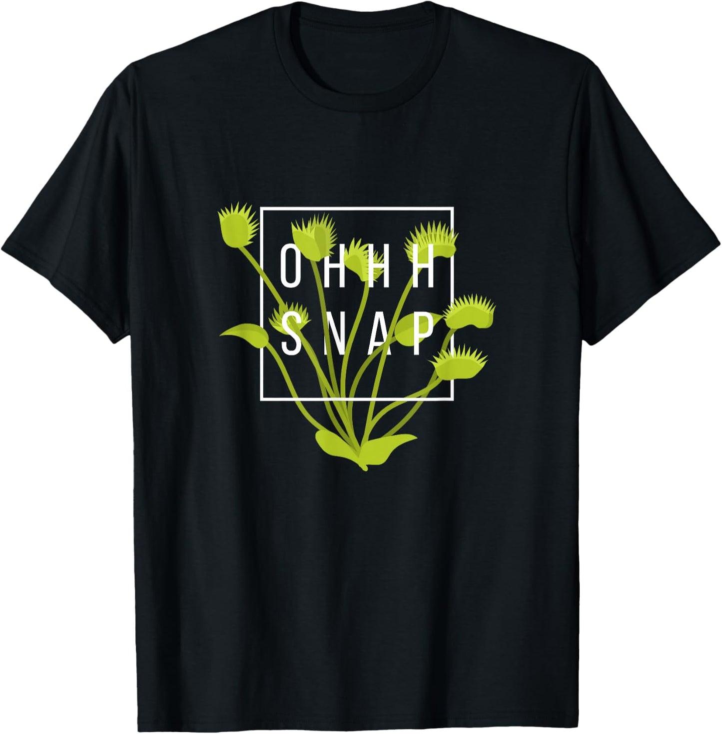 Funny Oh Snap Venus Fly Trap T-Shirt - T-Shirt | Black