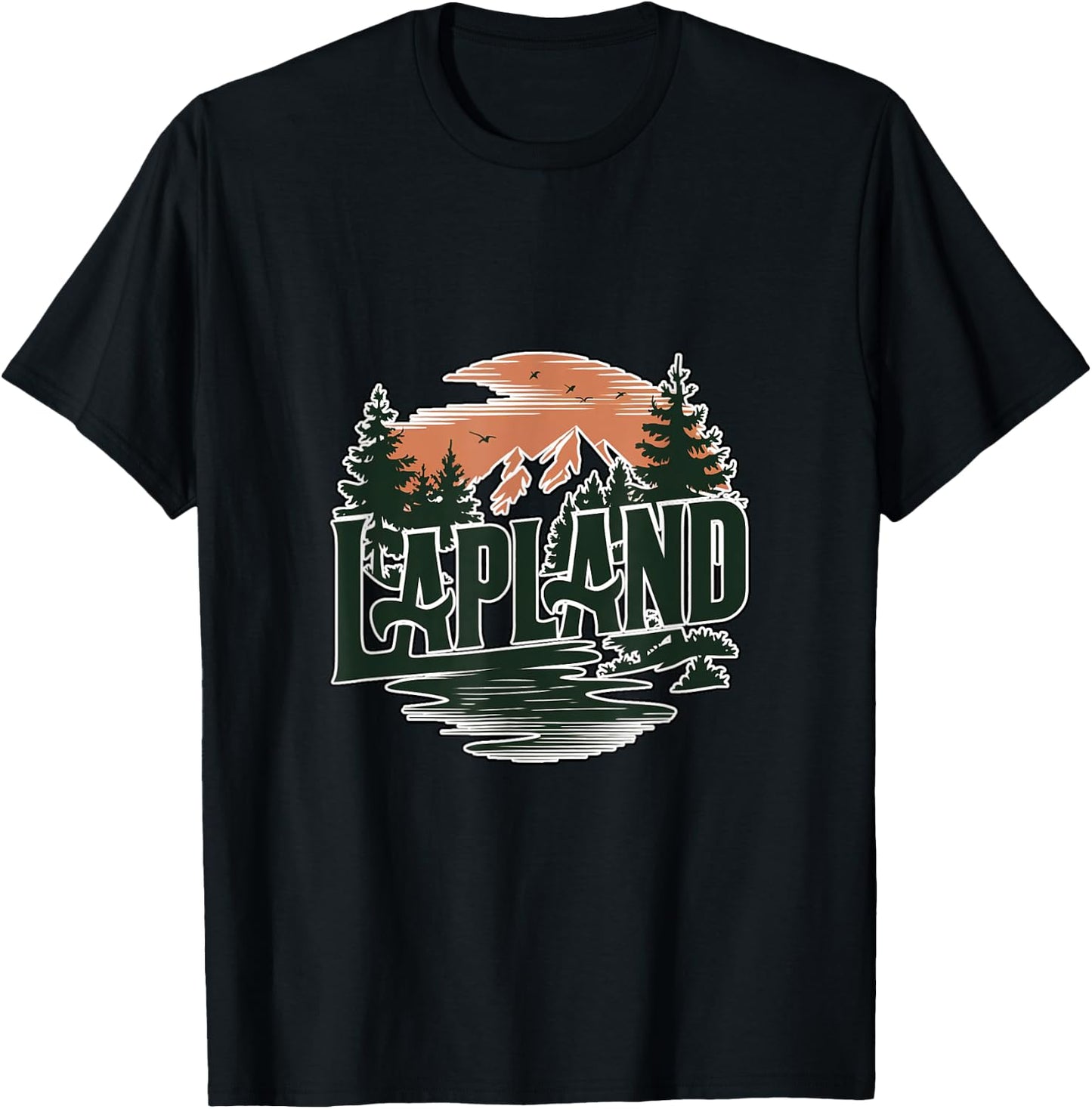 LAPLAND Winter Wonderland and Northern European Wilderness T-Shirt - T-Shirt | Black
