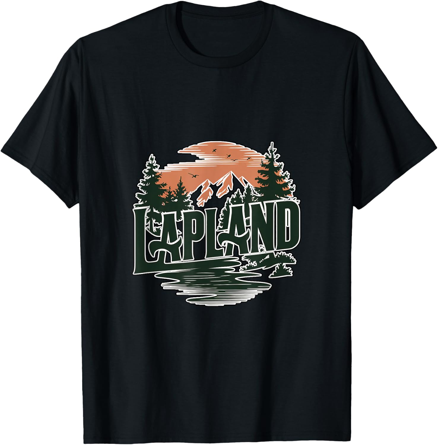 LAPLAND Winter Wonderland and Northern European Wilderness T-Shirt - T-Shirt | Black