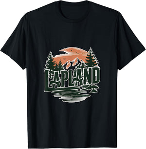 LAPLAND Winter Wonderland and Northern European Wilderness T-Shirt - T-Shirt | Black