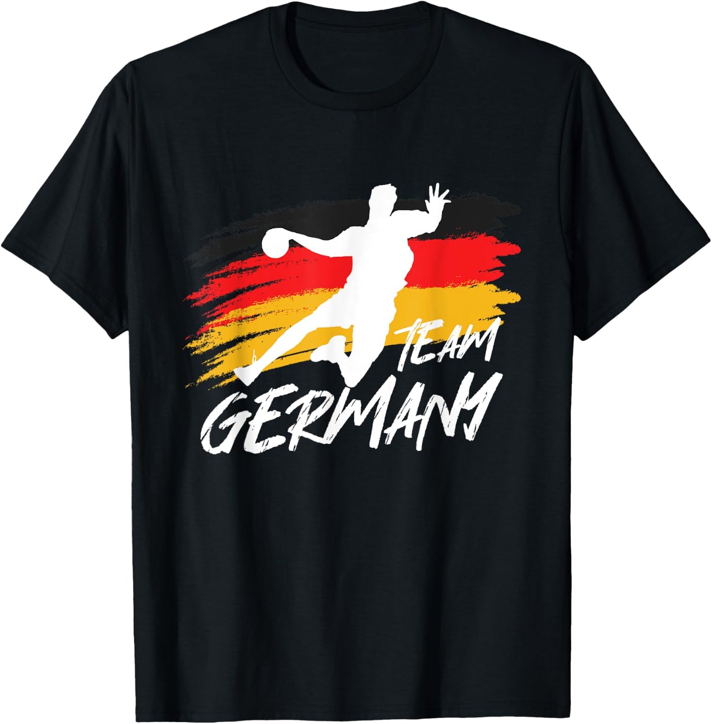 Handball Team Germany Flag Handballer Ball Sports Player , black T-Shirt - T-Shirt | Black
