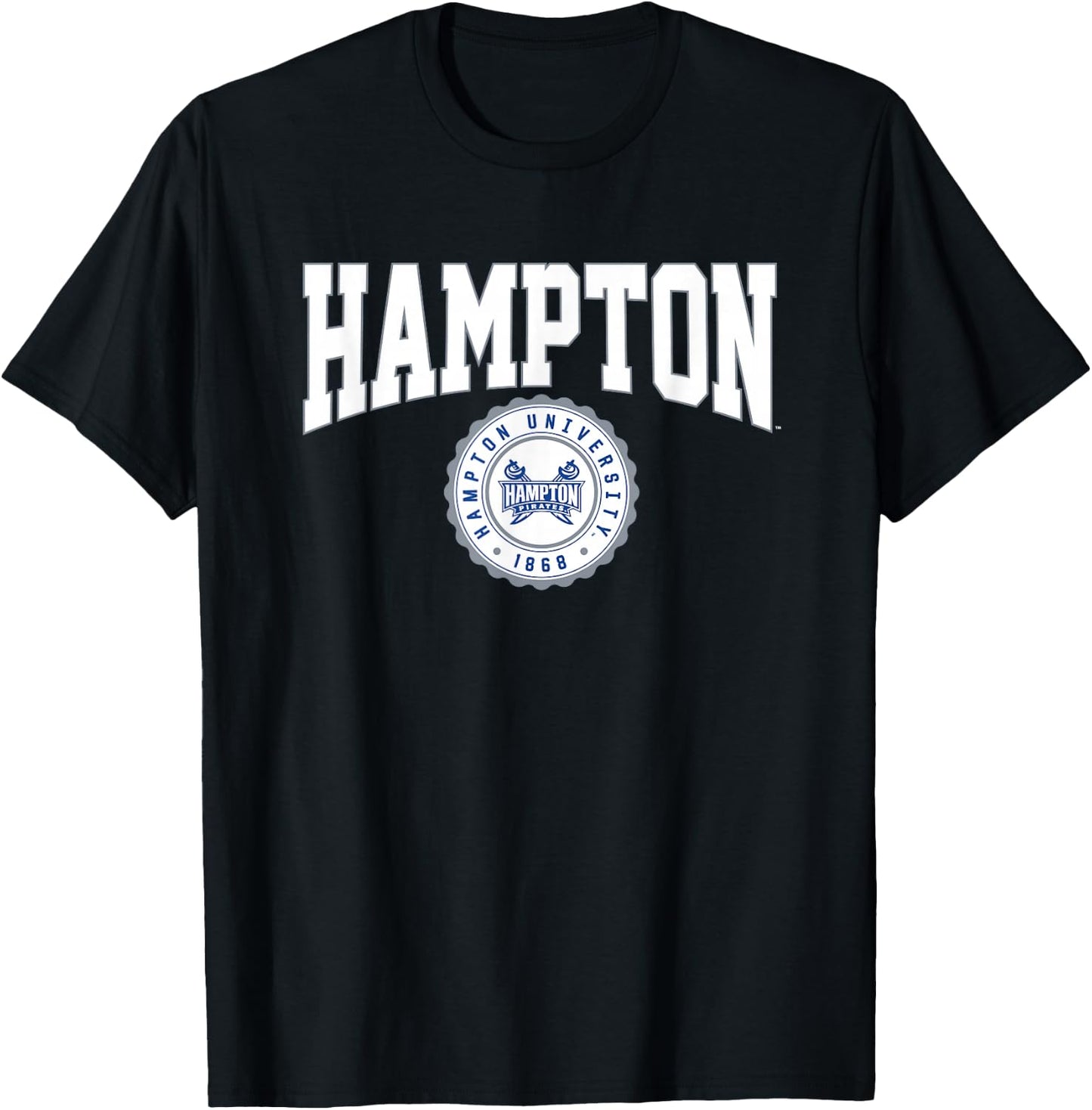 Hampton University Pirates Collegiate Seal T-Shirt - T-Shirt | Black