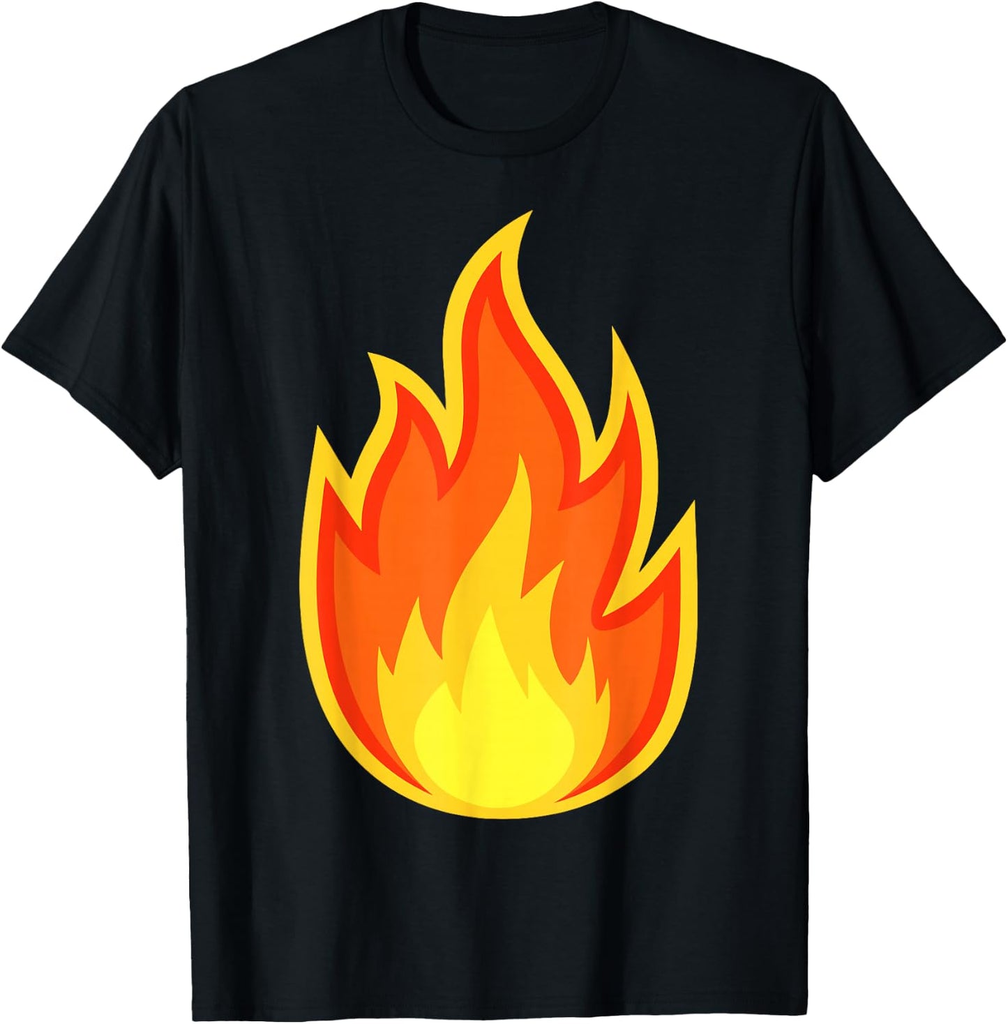 Fire Flame Costume Adult Kids Men Women , Black, S T-Shirt - T-Shirt | Black
