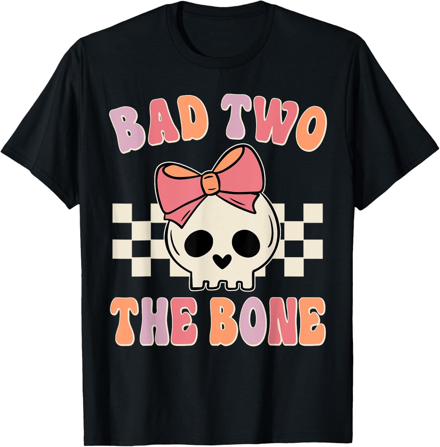 Bad Two the Bone 2nd Birthday 2 Years Old Kid Girl T-Shirt - T-Shirt | Black
