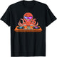Octopus DJ Music Musician Party Squid T-Shirt - T-Shirt | Black