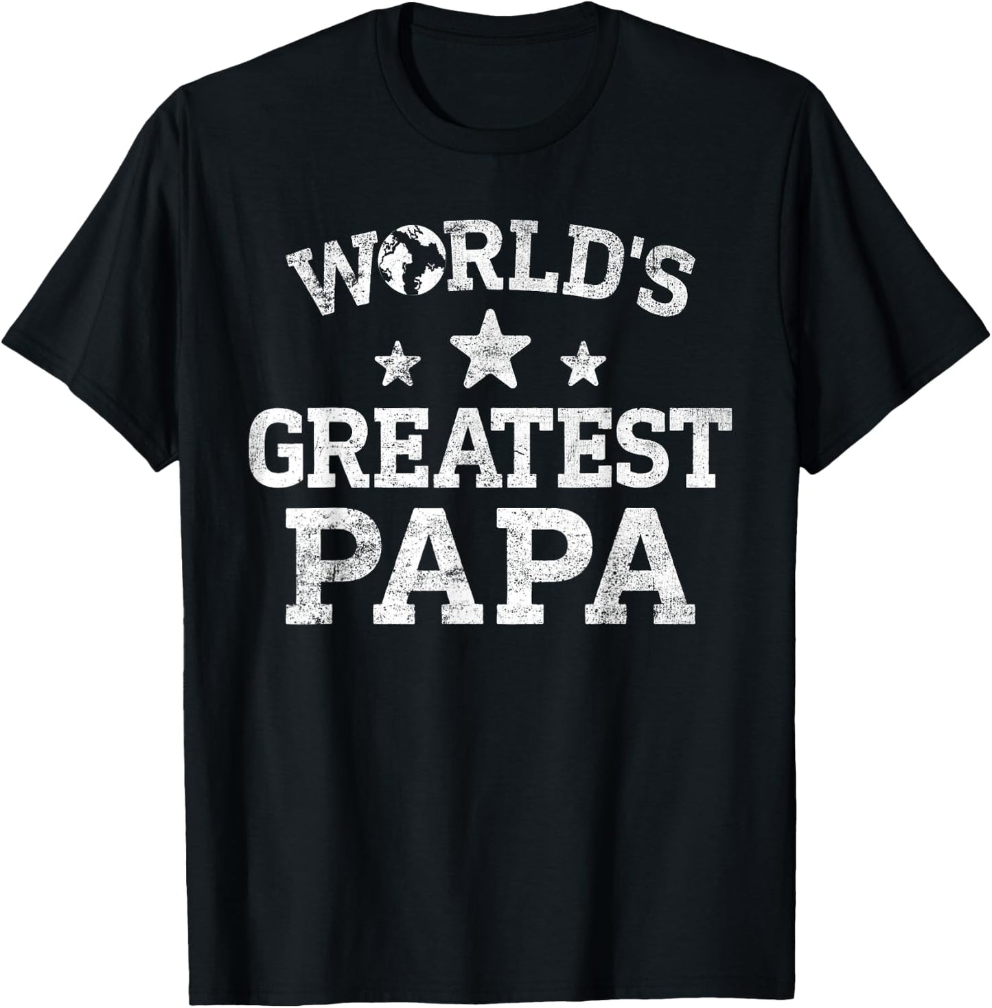 Funny World’s Greatest Papa Father's Day Best Papa Daddy Dad T-Shirt - T-Shirt | Black