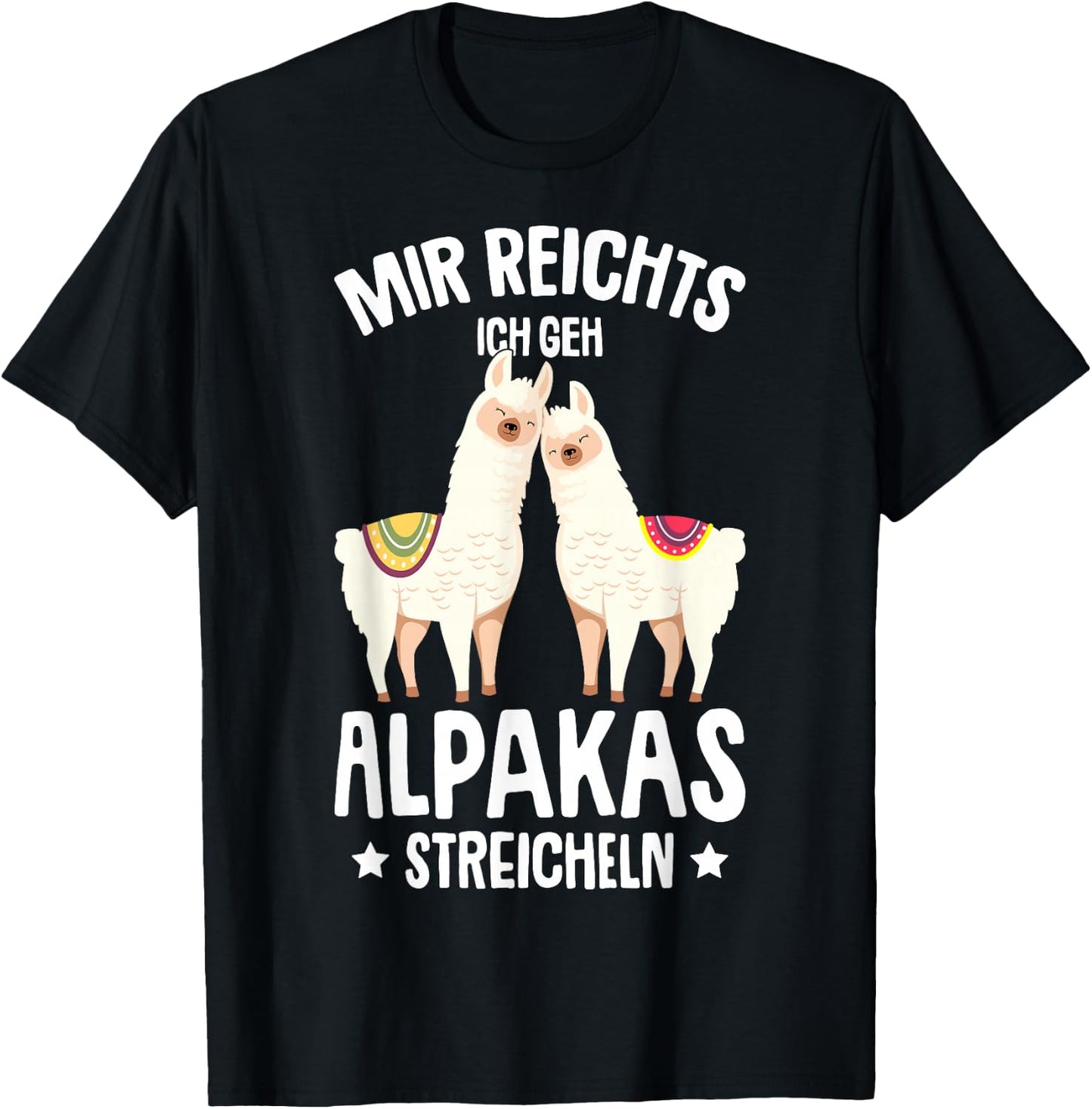 Mir reichts ich geh Alpakas streicheln Lama Girl's Women's , black T-Shirt - T-Shirt | Black