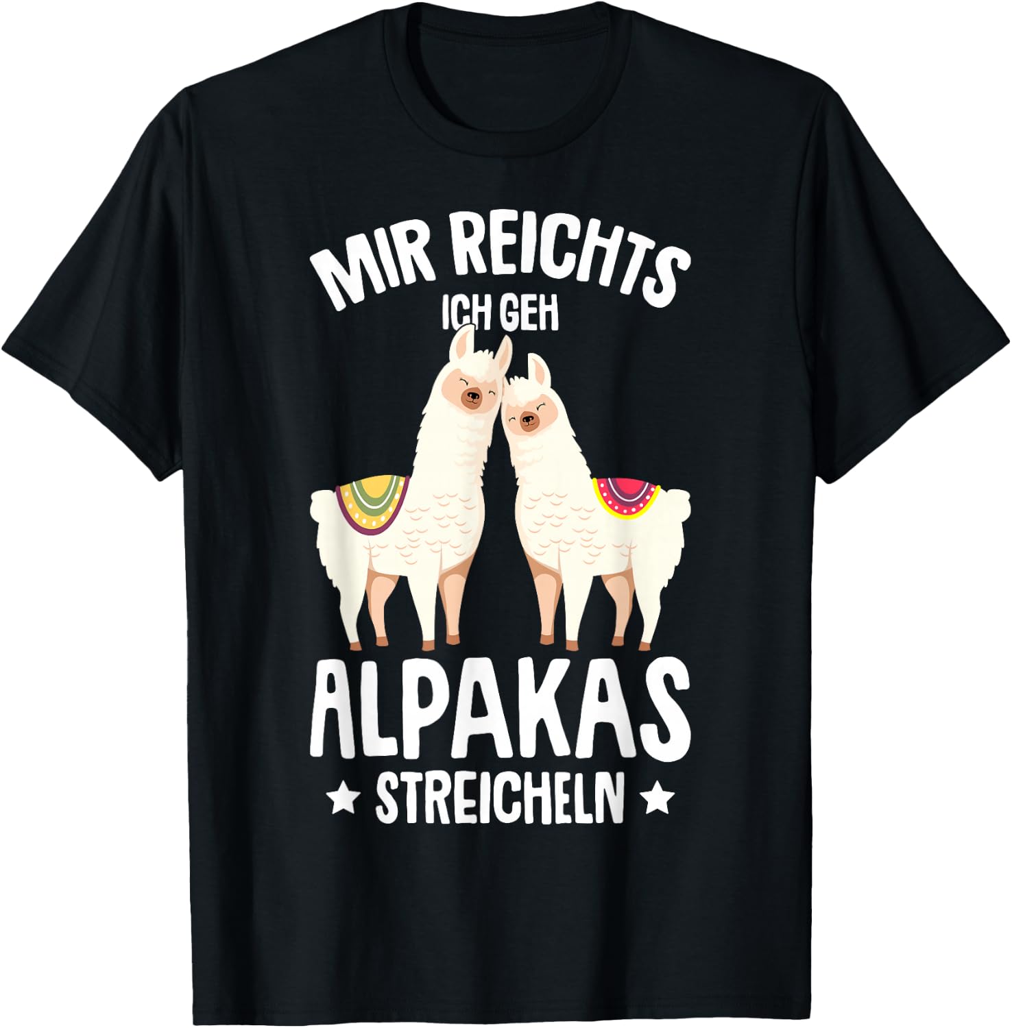 Mir reichts ich geh Alpakas streicheln Lama Girl's Women's , black T-Shirt - T-Shirt | Black