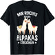 Mir reichts ich geh Alpakas streicheln Lama Girl's Women's , black T-Shirt - T-Shirt | Black