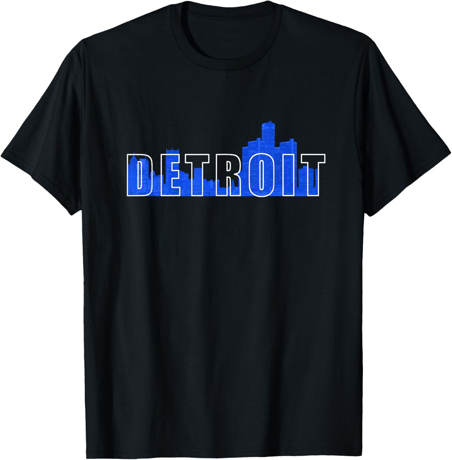 Detroit City Skyline T-Shirt - T-Shirt | Black
