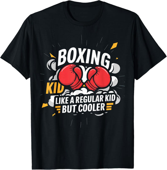 Boxing Boxer MMA Funny Boxing Kid T-Shirt - T-Shirt | Black