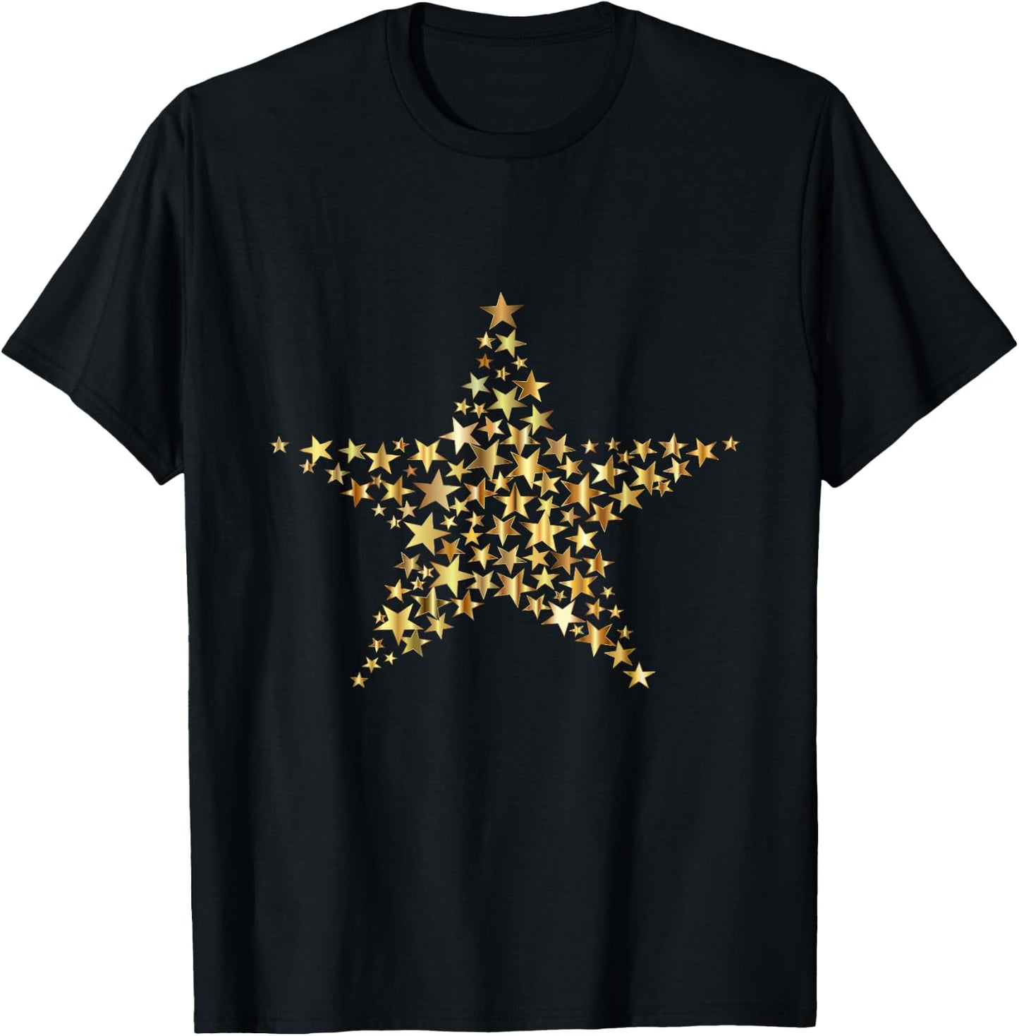 Golden Stars Golden Star , black T-Shirt - T-Shirt | Black