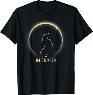 Total Solar Eclipse Dachshund Lover April 8 2024 Totality T-Shirt - T-Shirt | Black