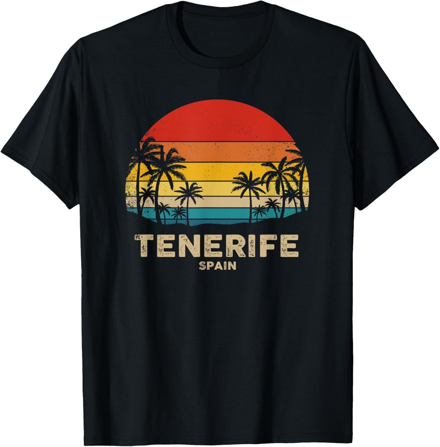 Vintage Tenerife - Spain Souvenir T-Shirt - T-Shirt | Black