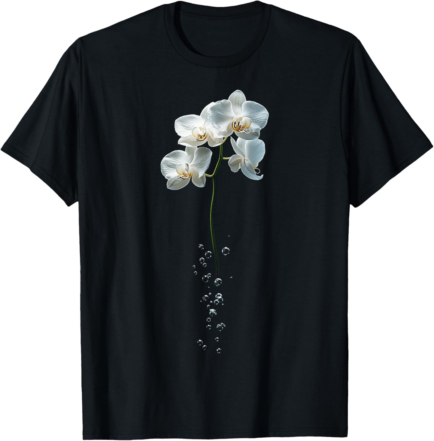 Orchid Pattern UFO Art UFO T-Shirt - T-Shirt | Black
