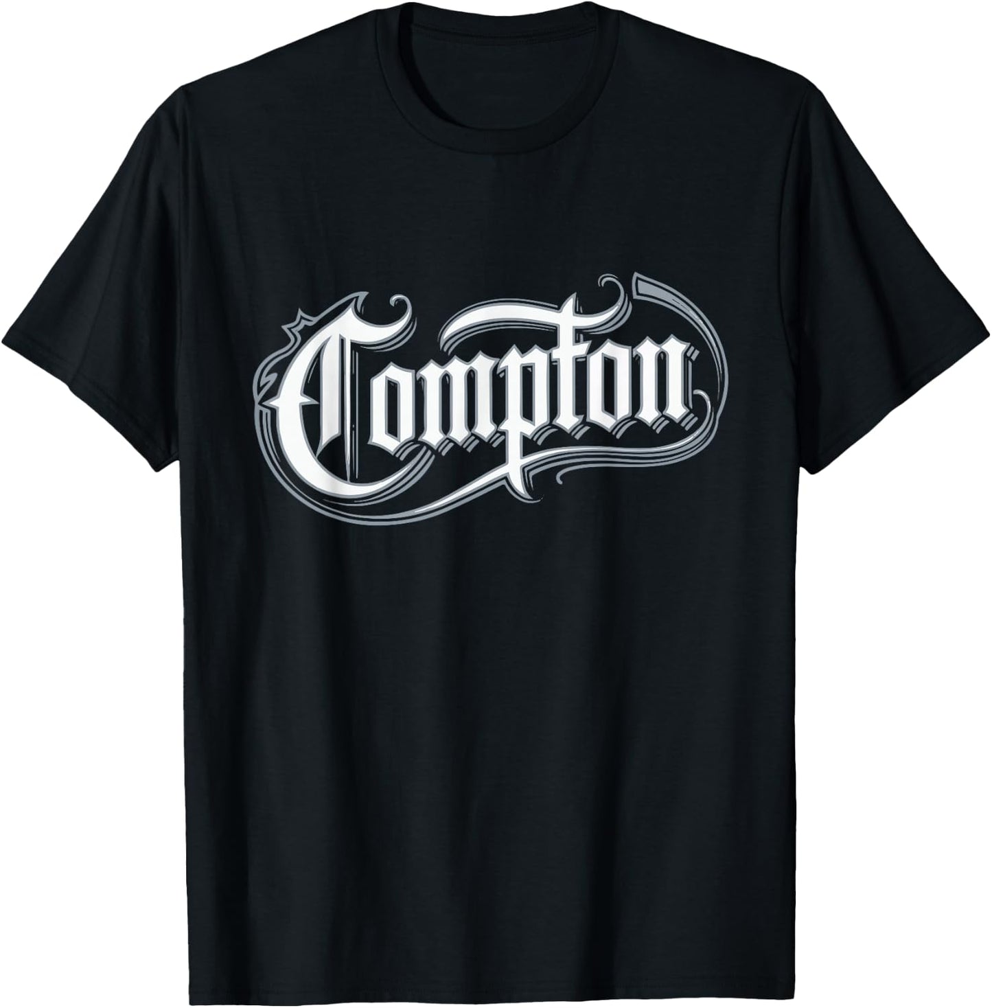 Compton West Coast Rap Gangsta Style 06 , Black, S T-Shirt - T-Shirt | Black