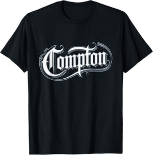 Compton West Coast Rap Gangsta Style 06 , Black, S T-Shirt - T-Shirt | Black
