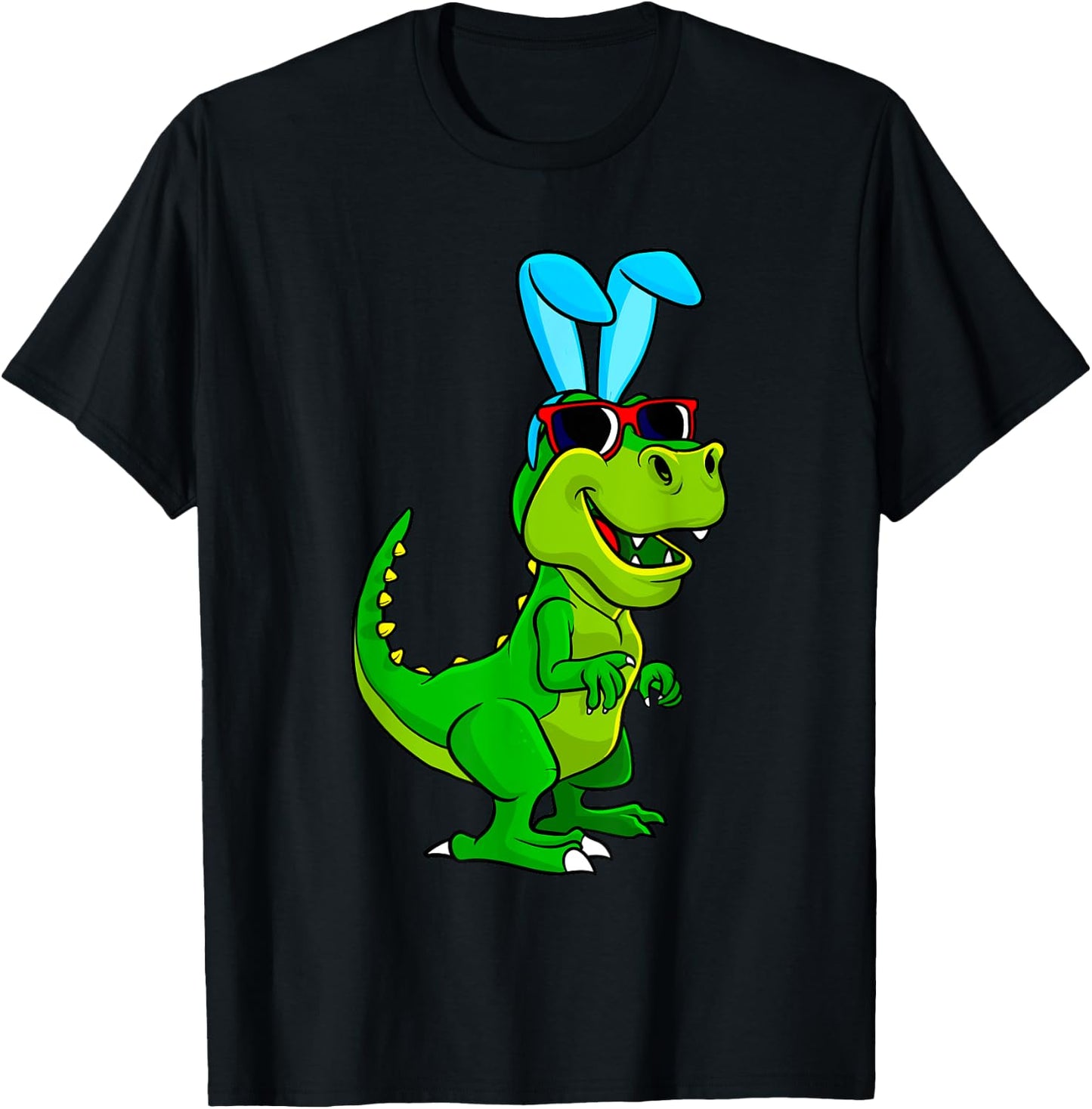 T Rex Easter Bunny Dinosaur Lover Boys Girls Kids T-Shirt - T-Shirt | Black