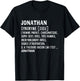 Man Humor Name Custom Jonathan Definition , Black, S T-Shirt - T-Shirt | Black
