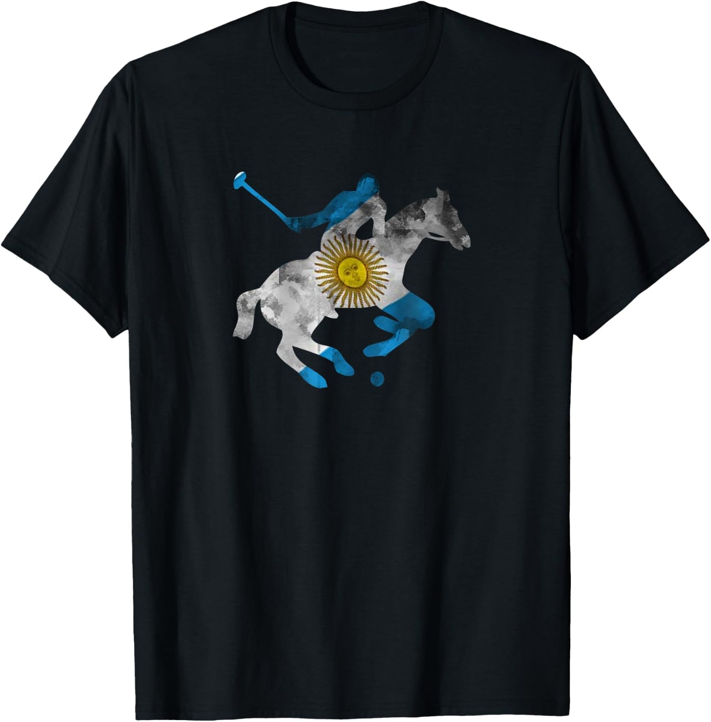 Vintage Horse Polo Riding Equestrian Argentina Shirt T-Shirt - T-Shirt | Black
