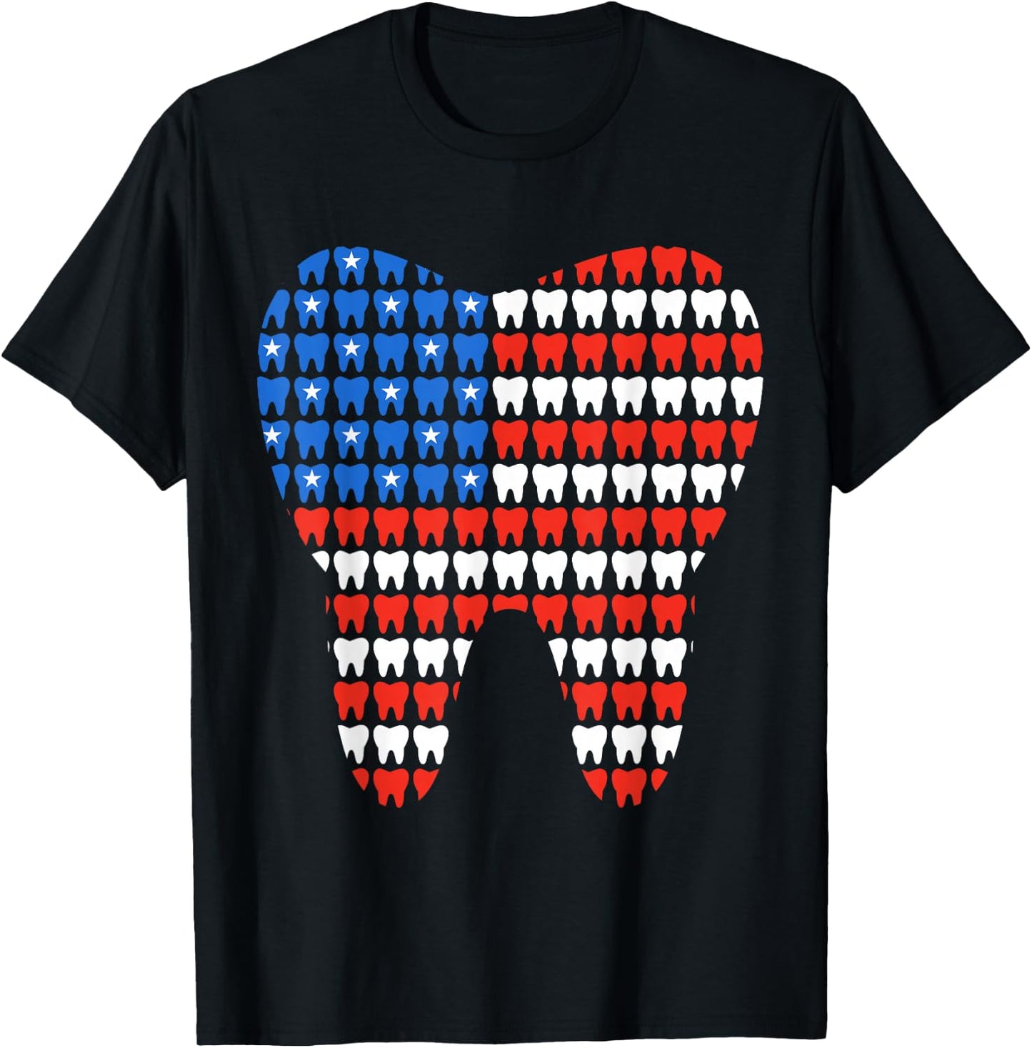 4th of July Patriotic Dental Squad RDH Funny Dental Hygiene T-Shirt - T-Shirt | Black