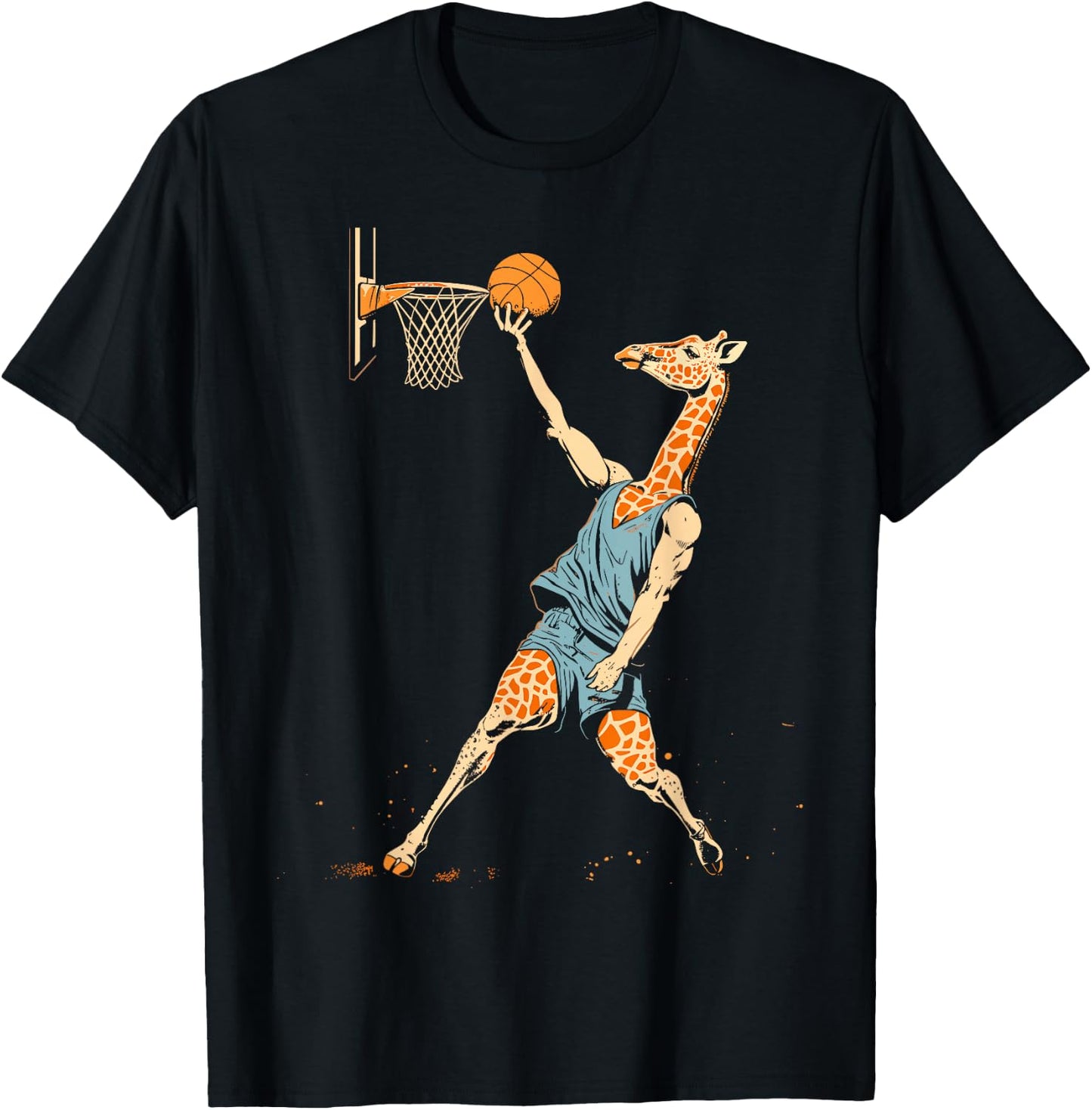 Funny Giraffe Playing Basketball Player Sports Hoops Women T-Shirt - T-Shirt | Black