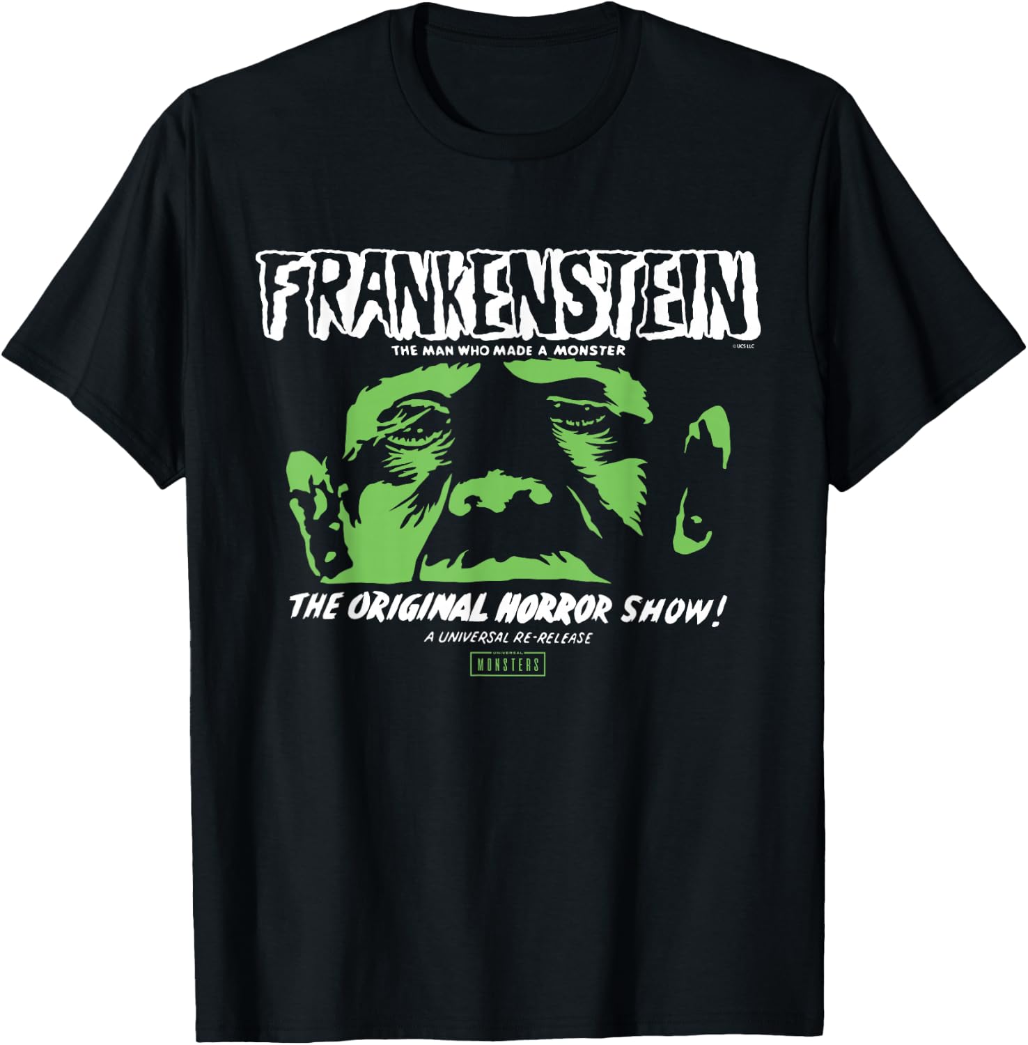 Universal Monsters Frankenstein The Original Horror Show T-Shirt - T-Shirt | Black