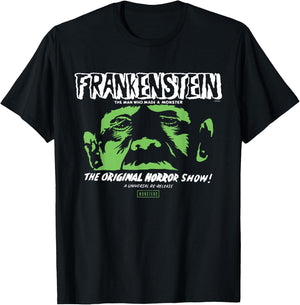 Universal Monsters Frankenstein The Original Horror Show T-Shirt - T-Shirt | Black