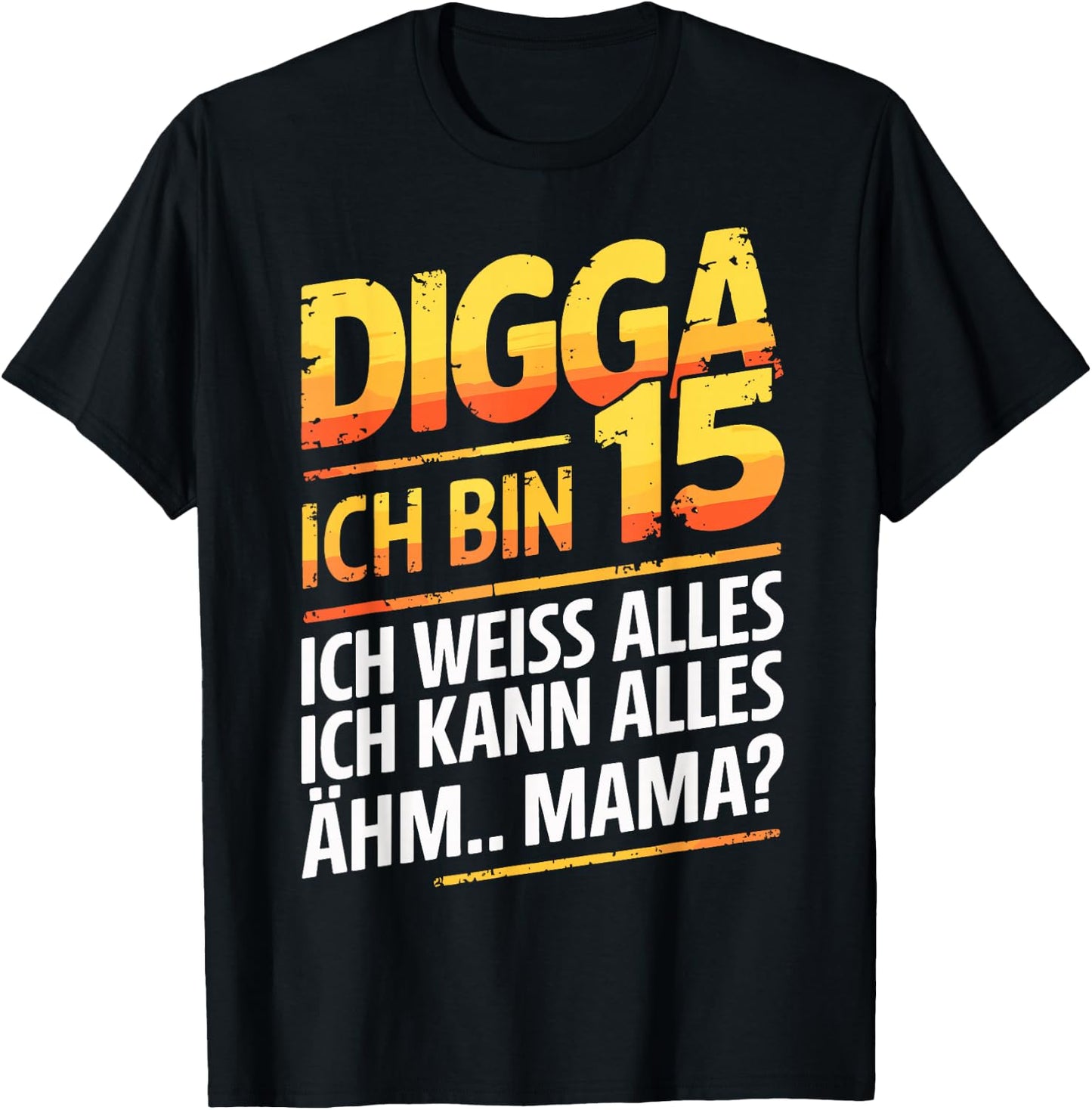 15th Birthday Boy Girl 15 Years 2010 Funny Gift , black T-Shirt - T-Shirt | Black