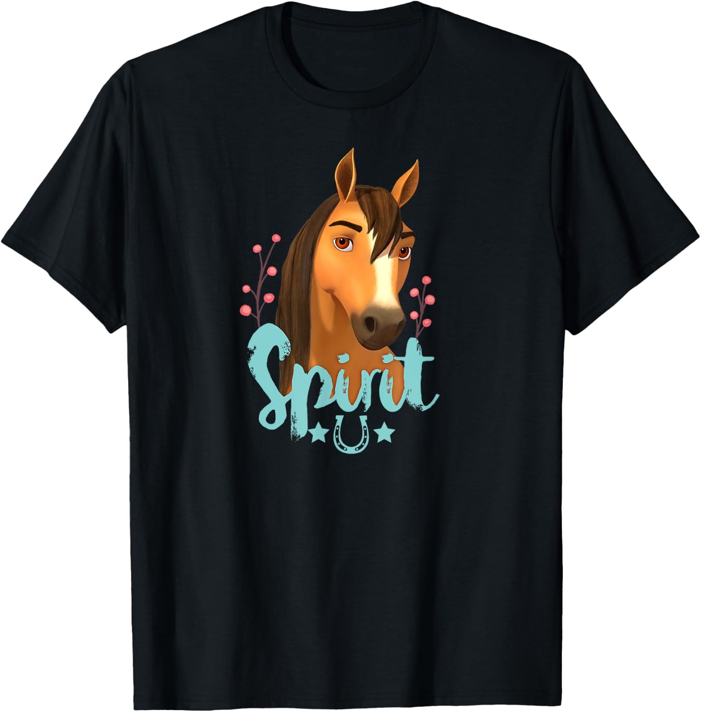 DreamWorks Spirit Riding Free - Spirit Horseshoe T-Shirt - T-Shirt | Black