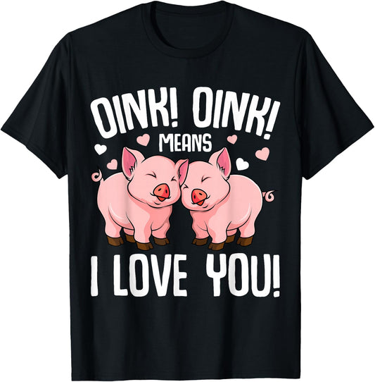 Pig Oink Women Kids Girls T-Shirt - T-Shirt | Black