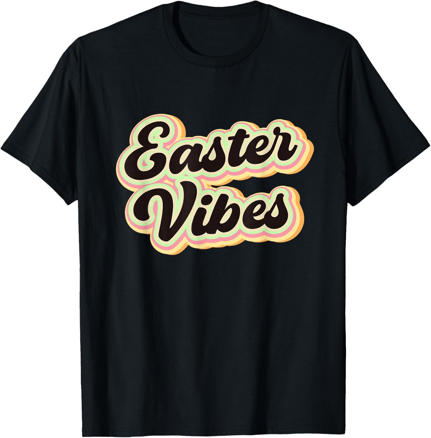 Easter Vibes Easter Mood Easter Party Retro Easter T-Shirt - T-Shirt | Black