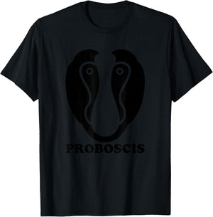 Proboscis Monkey - Primatology Borneo Primate Biology Nature T-Shirt - T-Shirt | Black