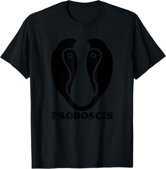 Proboscis Monkey - Primatology Borneo Primate Biology Nature T-Shirt - T-Shirt | Black