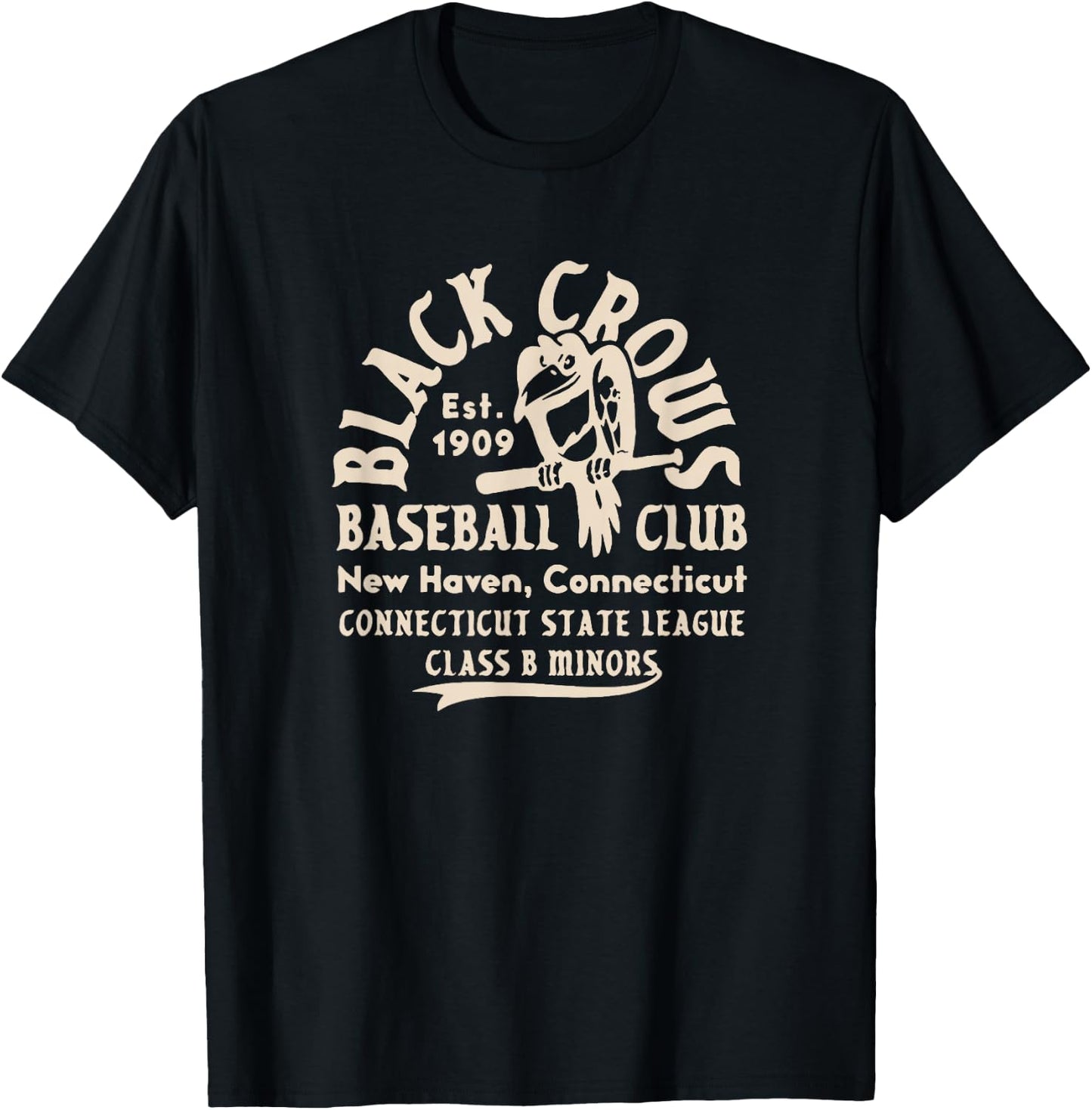 Vintage Crowes Defunct Connecticut New Haven Baseball Club T-Shirt - T-Shirt | Black