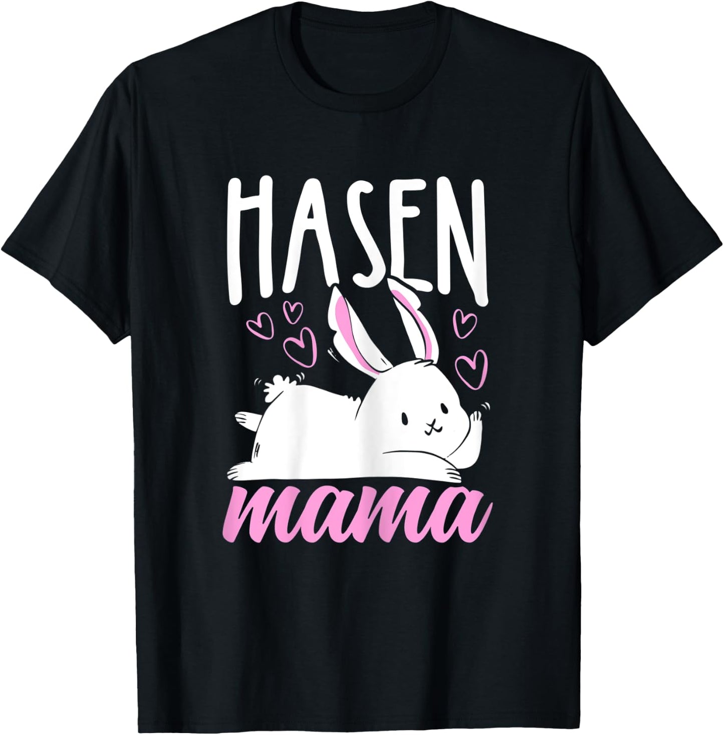 Damen Mama Hase Muttertagsgeschenk Ostern Hasen Mama T-Shirt - T-Shirt | Black