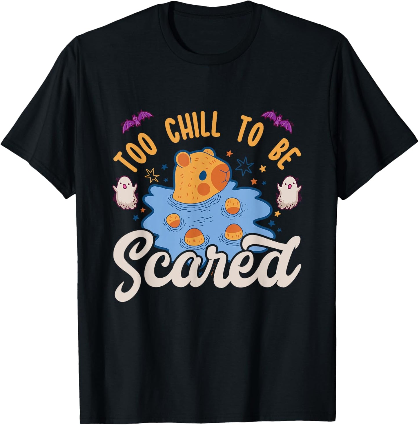 Spooky Capybara Squad Rodent Animal Halloween Capybara T-Shirt - T-Shirt | Black