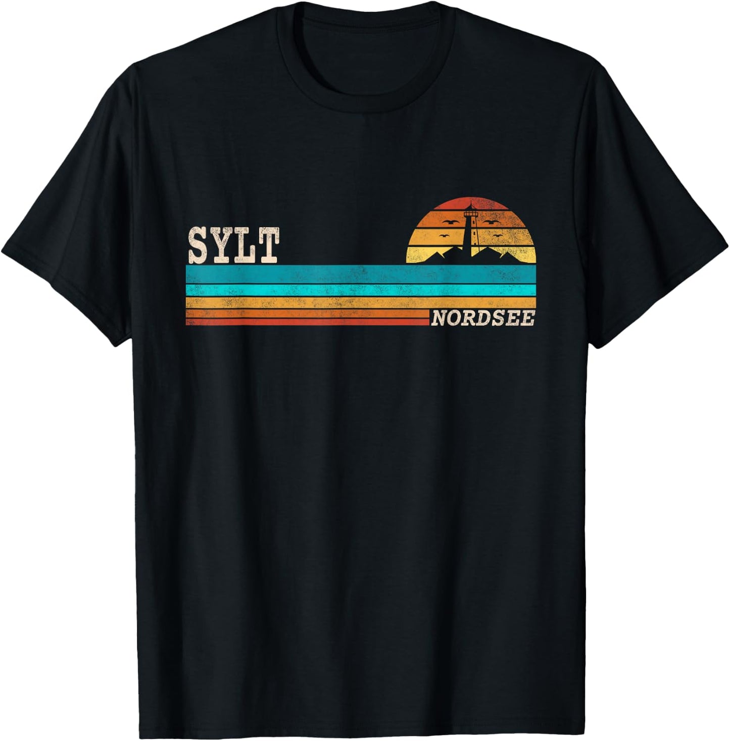 Nordseeinsel Sylt T-Shirt - T-Shirt | Black