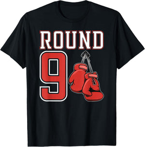 9th Birthday Boxing Boy 9 Year Old Boxer Bday Party T-Shirt - T-Shirt | Black