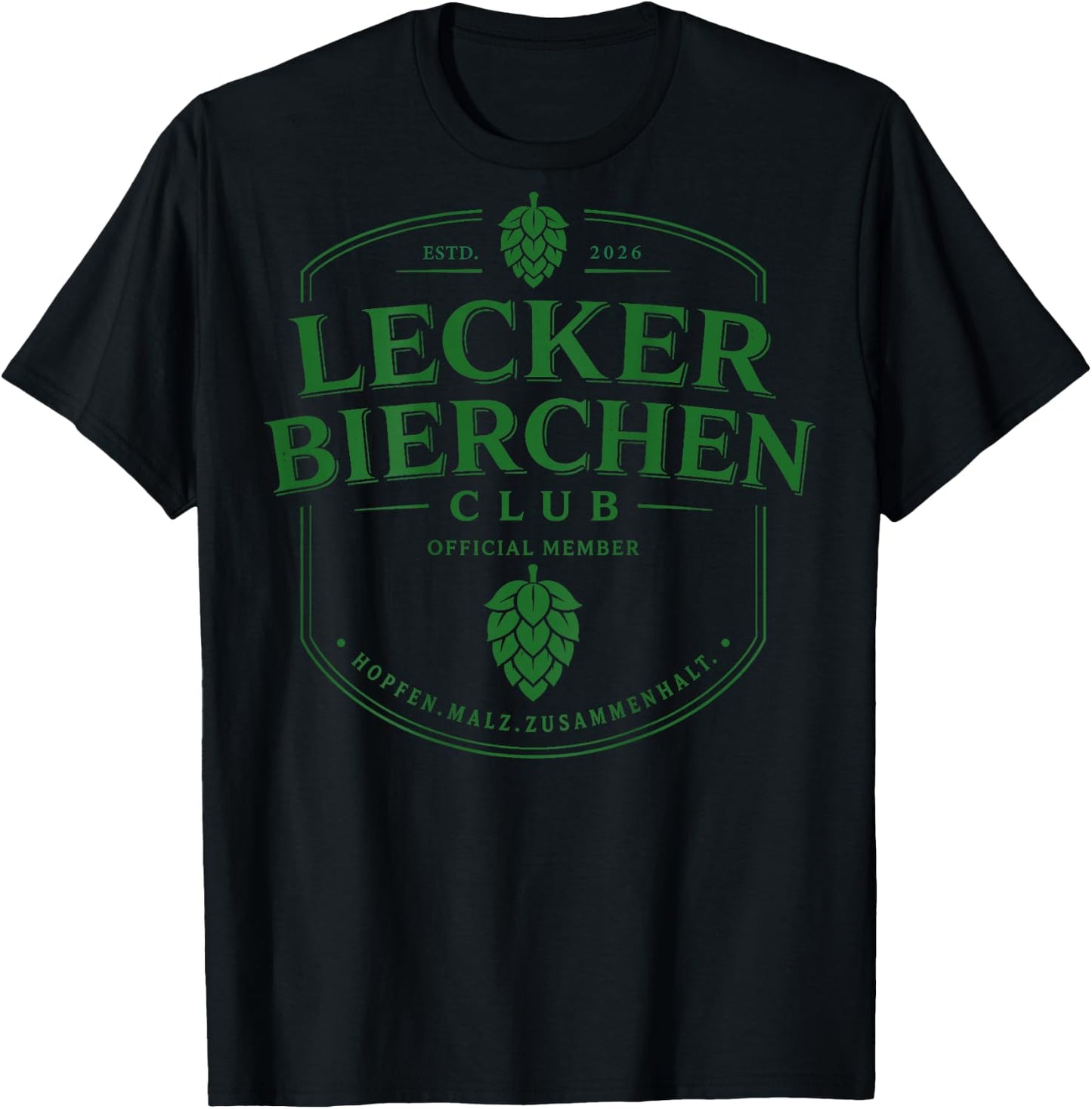 Lecker Bierchen Club (Backprint) T-Shirt - T-Shirt | Black