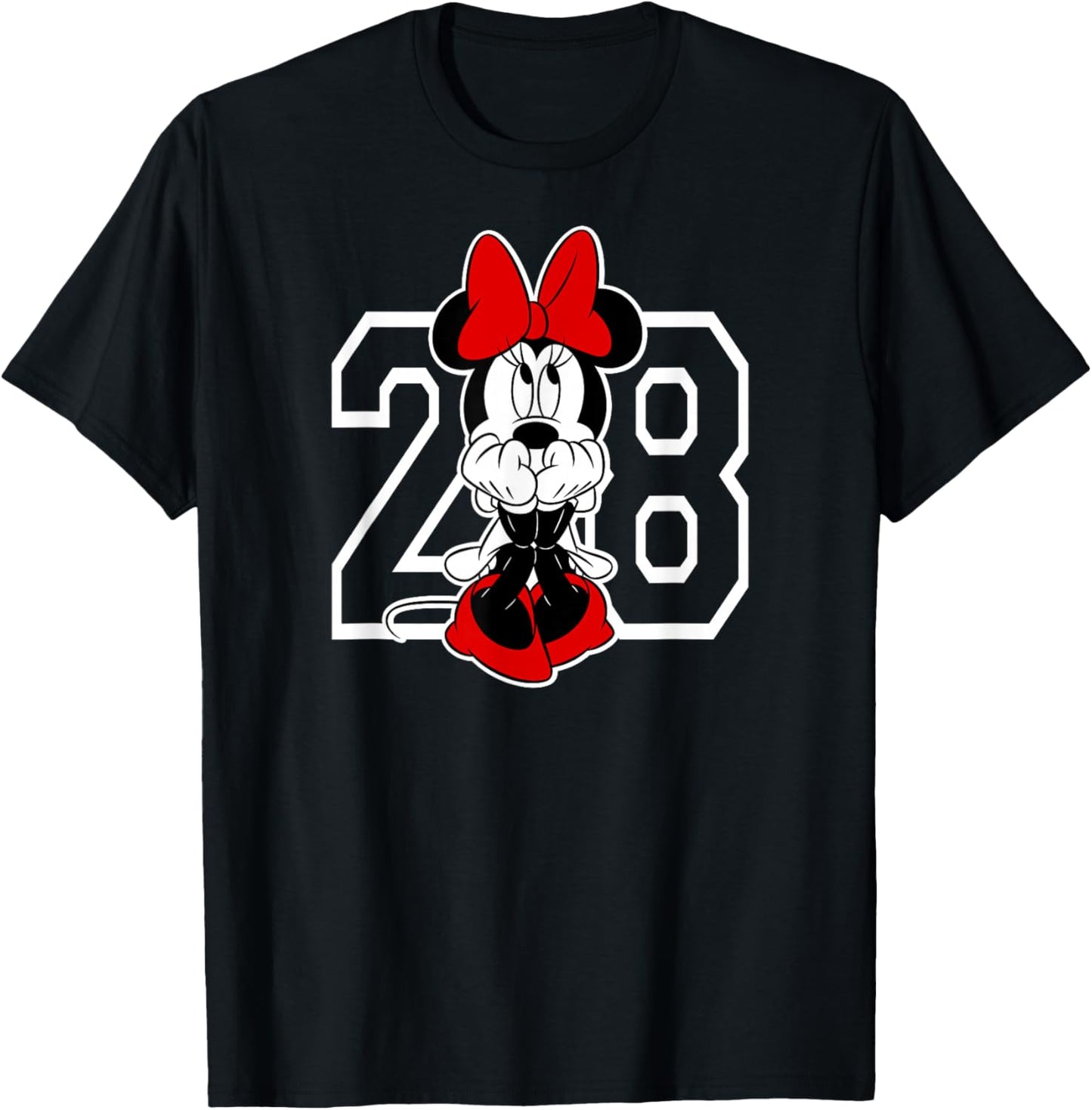 Minnie Mouse - Collegiate 1928 T-Shirt - T-Shirt | Black