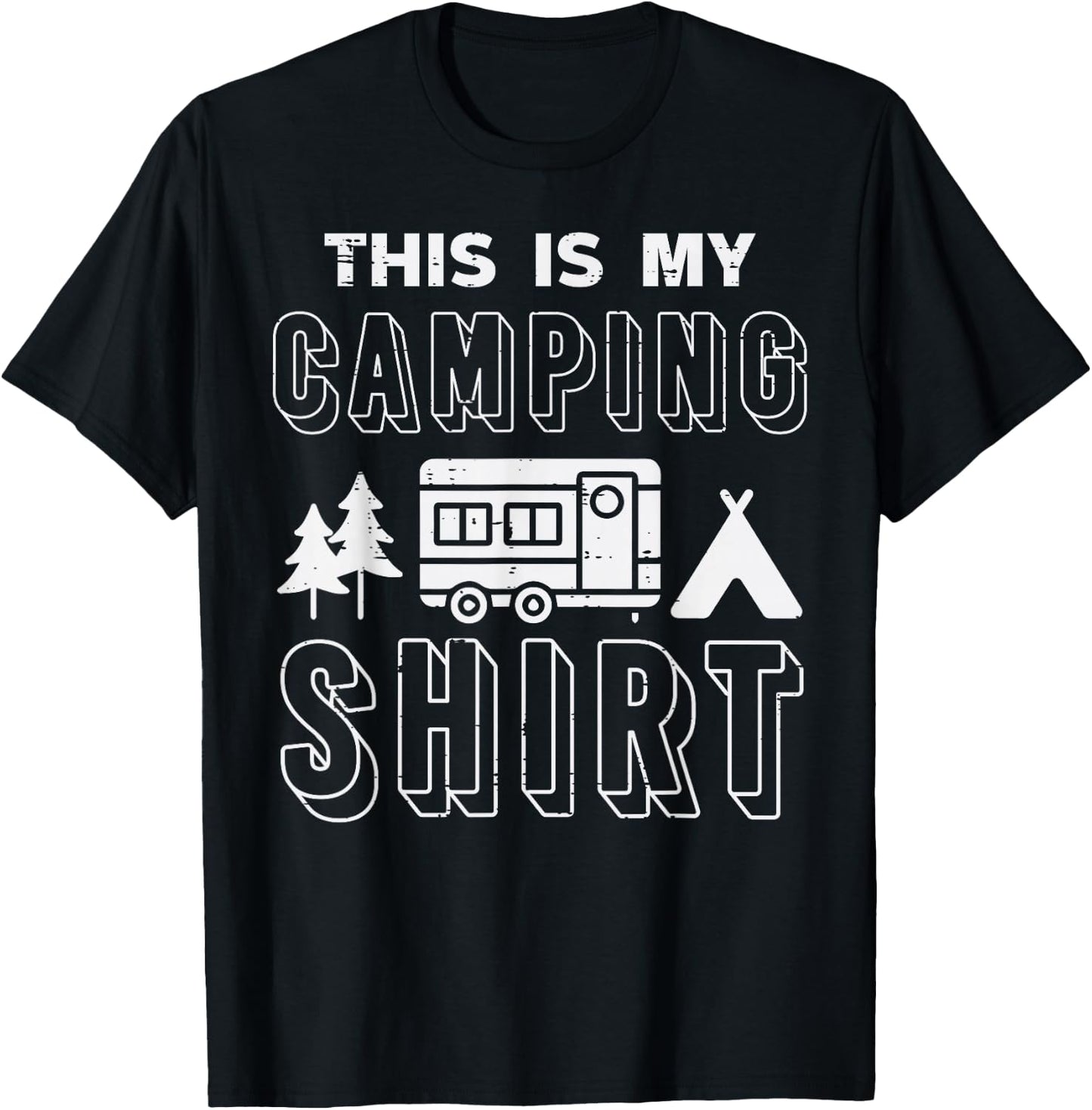 This Is My Camping Shirt Funny Van Camper Men Women Kids T-Shirt - T-Shirt | Black