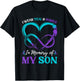 I Wear Teal & Purple In Memory Of My Son T-Shirt - T-Shirt | Black