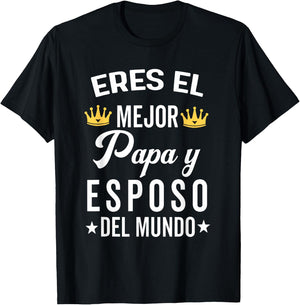 Eres Un Papa Genial Y El Mejor Abuelo En Todo El Mundo T-Shirt - T-Shirt | Black
