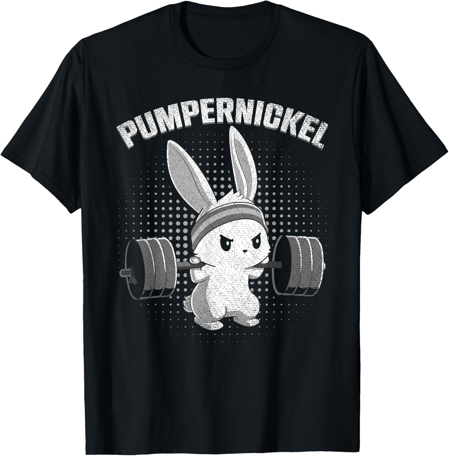 Pumpernickel Fitness Bunny Easter Bunny Gym Rabbit , black T-Shirt - T-Shirt | Black