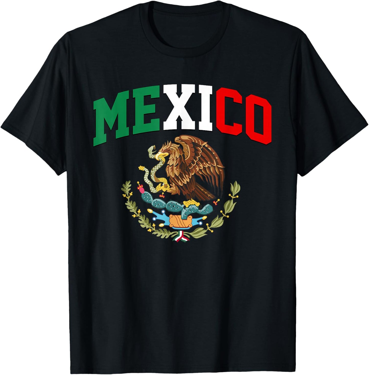 Mexico Mexican Flag Vintage Pride México T-Shirt - T-Shirt | Black