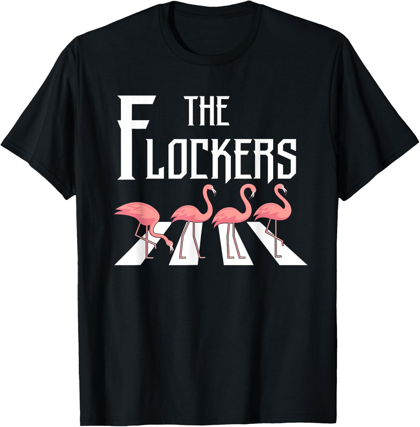 The Flockers Funny Flamingo T-Shirt - T-Shirt | Black