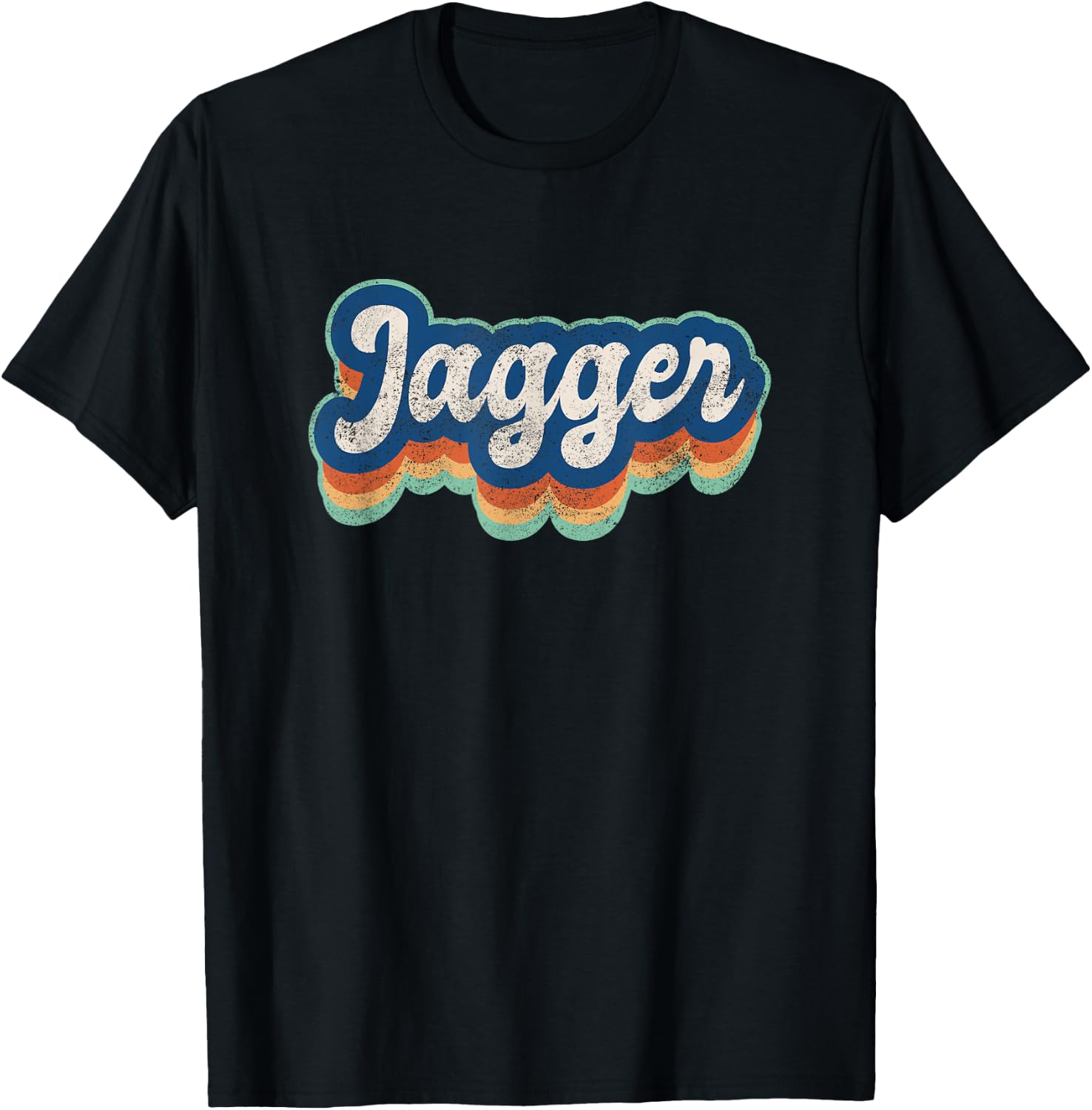 Jagger First Name Boy Vintage Style 70s 80s Personalized T-Shirt - T-Shirt | Black